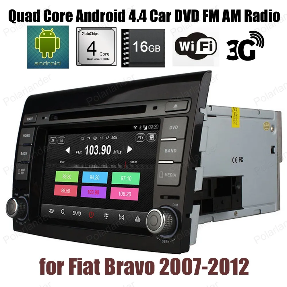 Excellent Quad Core 16G ROM Android4.4 Car DVD Support DTV BT 3G WiFi GPS DAB+ TPMS touch screen FM AM radio For Fiat Bravo 2007-2012 0 Excellent Quad Core 16G ROM Android4.4 Car DVD Support DTV BT 3G WiFi GPS DAB+ TPMS touch screen FM AM radio For Fiat Bravo 2007-2012 0