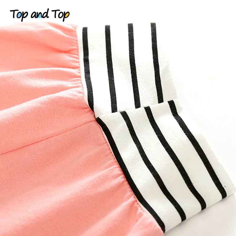 Top and Top Fashion Cute Infant Newborn Baby Girl Clothes Hooded Sweatshirt Striped Pants 2pcs Outfit Cotton Baby Tracksuit Set baby dress set for girl