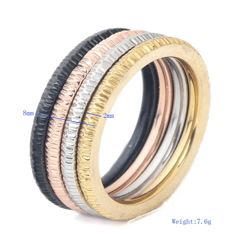 Modyle 2018 New Wedding Band Rings Set For Men/Women Classic Jewelry Four Colors Stainless steel Rings