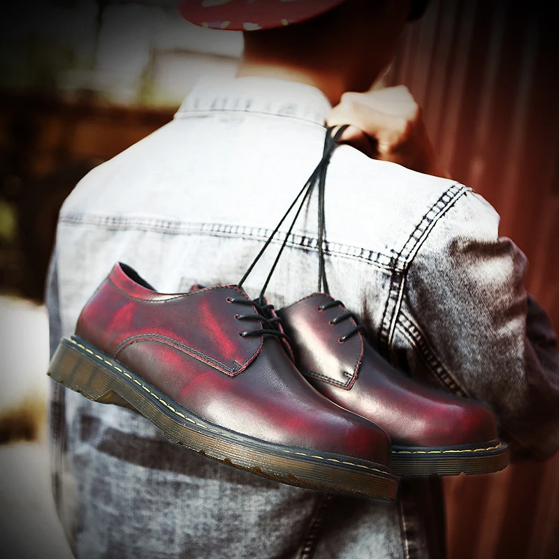 Yoylap/Новинка года; мужские ботинки; сезон весна-осень; военные ботинки; Мужская обувь; ботильоны из натуральной кожи на шнуровке с круглым носком; высокое качество