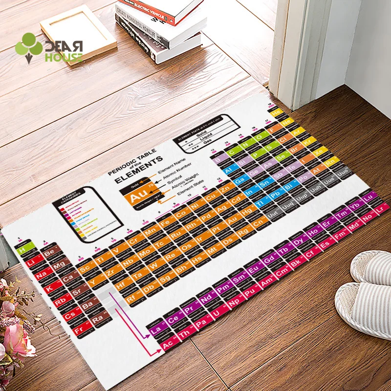 

Dearhouse Periodic Table Of Elements Chemistry Doormats For Entrance Way Bathroom Accessories Set Dirt Debris Mud Trapper