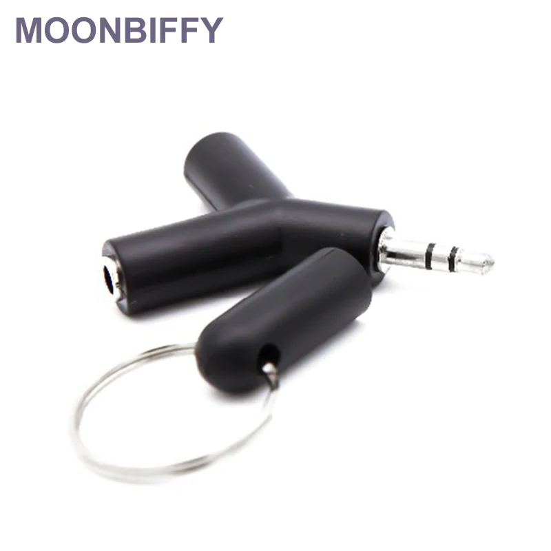 MOONBIFFY 3,5 мм двойной разъем адаптер для наушников для Samsumg для iPhone mp3-плеер наушники сплиттер адаптер Белый/Черный