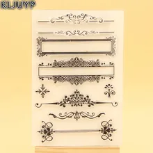 KLJUYP Title Frame Transparent Clear Silicone Stamp/Seal for DIY scrapbooking/photo album Decorative clear stamp sheets