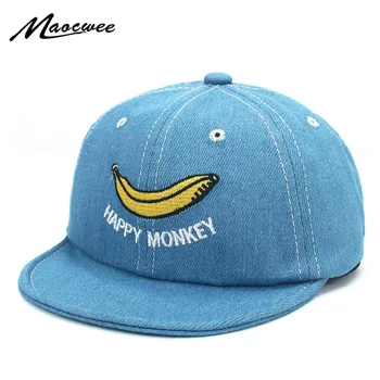 

Kids Cute Fruit Baseball Hat Embroidery Banana Cap Snapback Cap Hip Hop Boy Girl Solid Navy Blue Black Cowboy Hats Dropshipping