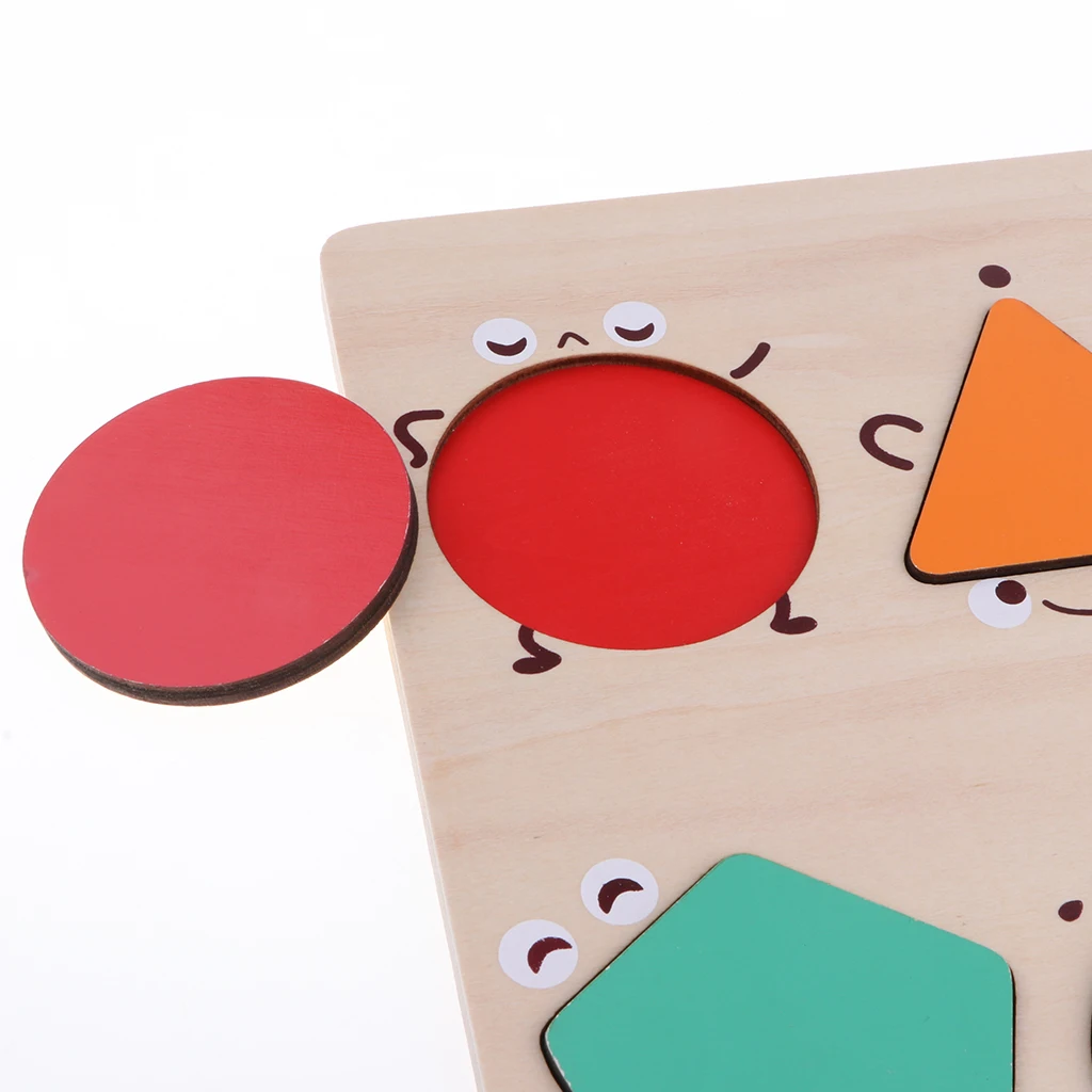 Деревянные геометрические блоки доска-цвет и форма головоломка ребенок малыш Сортировка и укладка игра ранняя развивающая игрушка