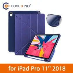 Мягкий чехол для планшетов для iPad Pro 11 2018 многослойный Мягкий защитный чехол с карандашным слотом Smart Wake Sleep Case для iPad Pro 11