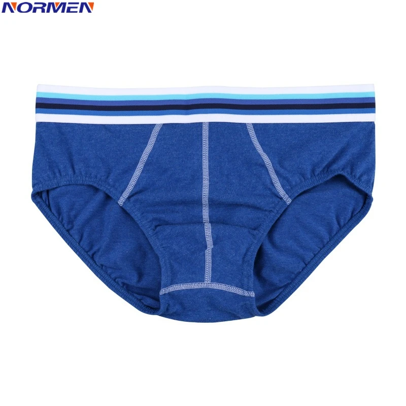 NORMEN (3 Pcs/Lots) Solid Color Men Briefs Cotton Comfortable Sexy