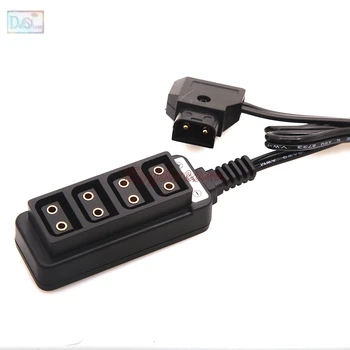 

Male D-Tap Power Tap to 4 Female D-Tap P-Tap Hub Adapter for Photography Power