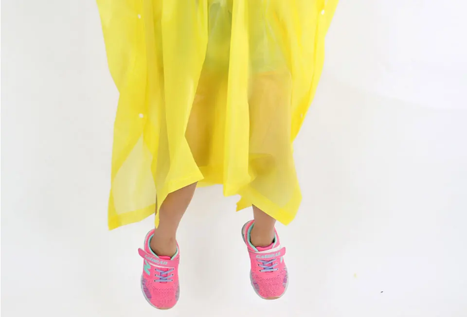 Длинный прозрачный детский плащ-дождевик для девочек, плащ-пончо, непромокаемая одежда для мальчиков и девочек, Детский рюкзак Eva, дождевик