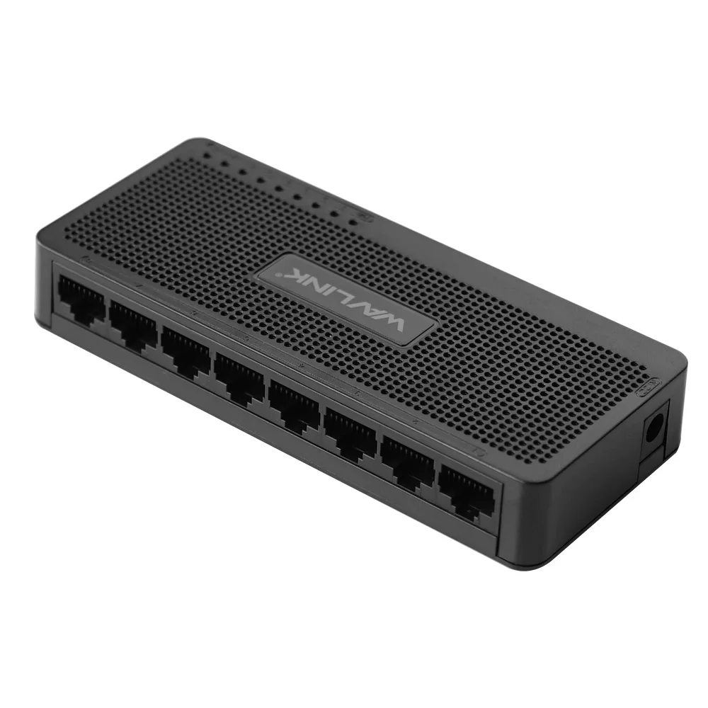 Wavlink 8 Порты и разъёмы 10/100 м Быстрый ethernet-коммутатор/Smart сетевая переключаемый адаптер питания моноканальный центр Auto MDI/MDIX полный/полудуплекс