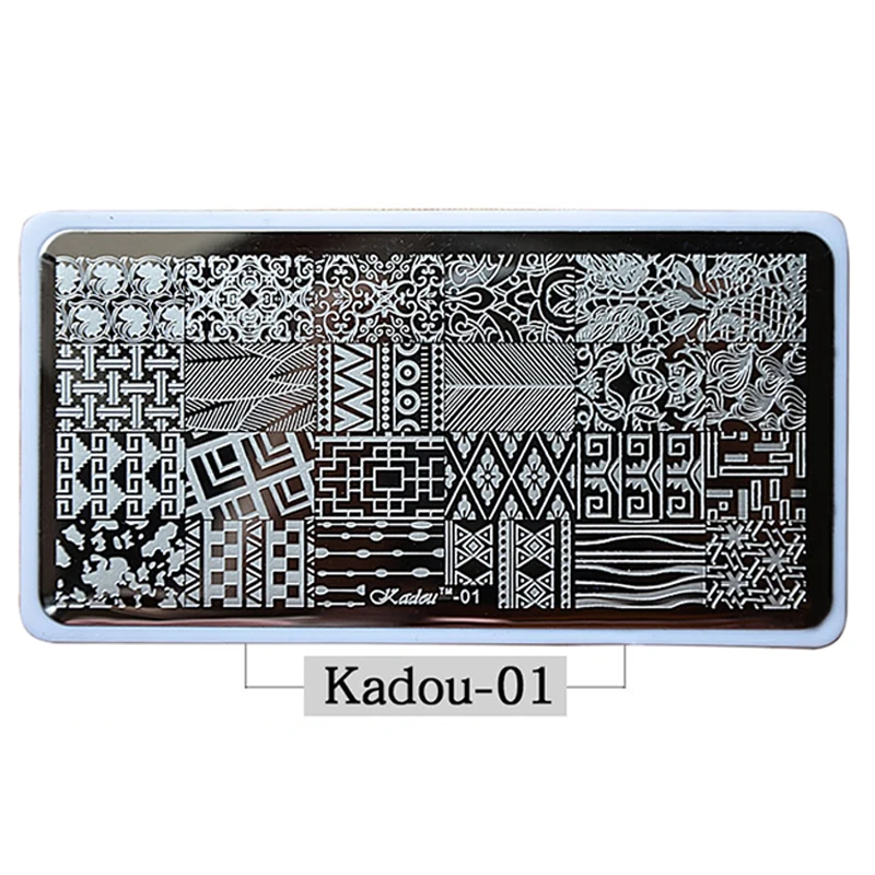 

1 Pcs Rectangle Stamping For Nails Kadou-01 New Nail Art Stamp Stamping Image Plates DIY Stamp Template Nail Stencil Tool Kits