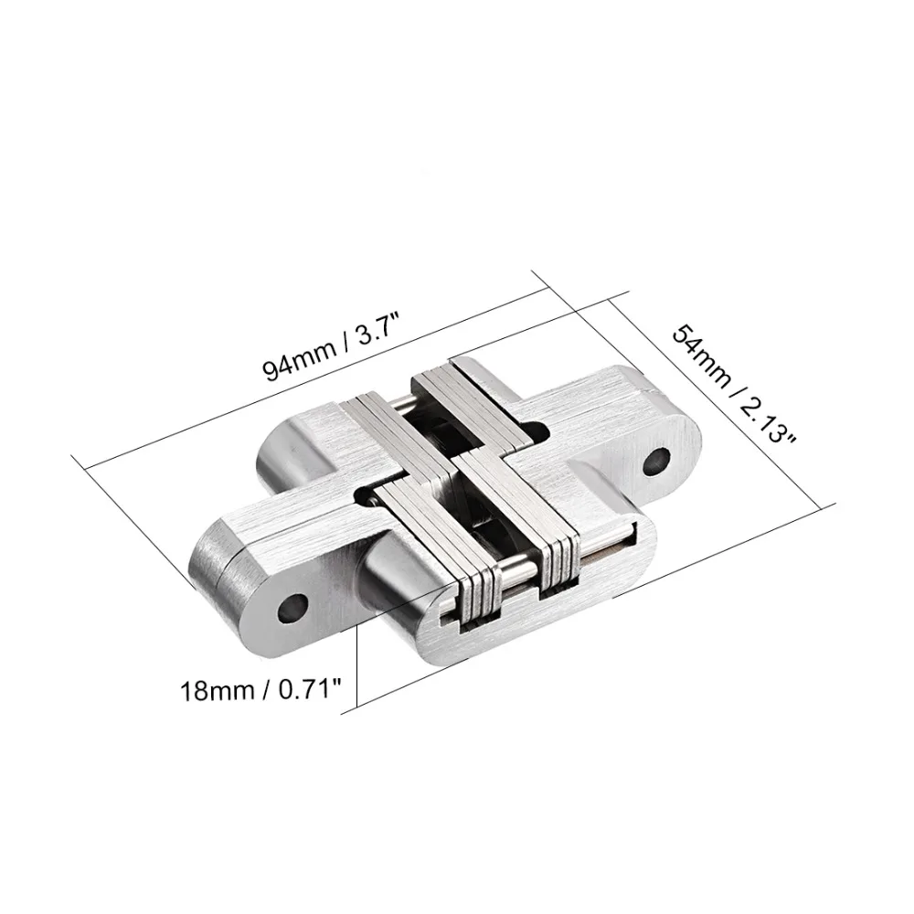Uxcell Новое поступление 94x54x18 мм 70x47x17 невидимый скрытый крестовые петли деревянные двери мебель установки цинковый сплав