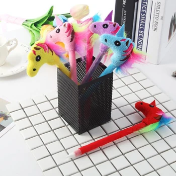 Plush Unicorn Head Ballpoint Pen