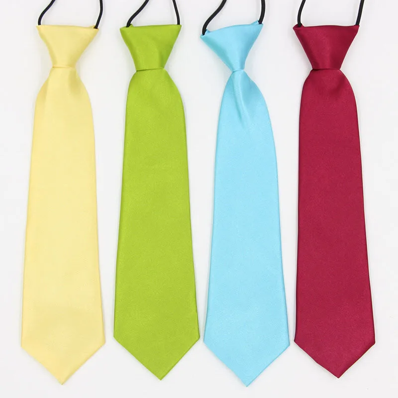 Boys Elastic Ties Children Plain Kids Ties Kids Neckties For Boys Girls
