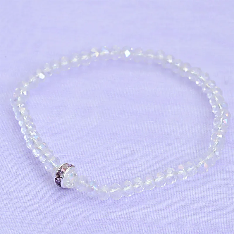 Glass Crystal Beaded Rope Distance Bracelet - Image 6