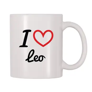 

I Love Leo Personalized Name Coffee Mug (11 oz)