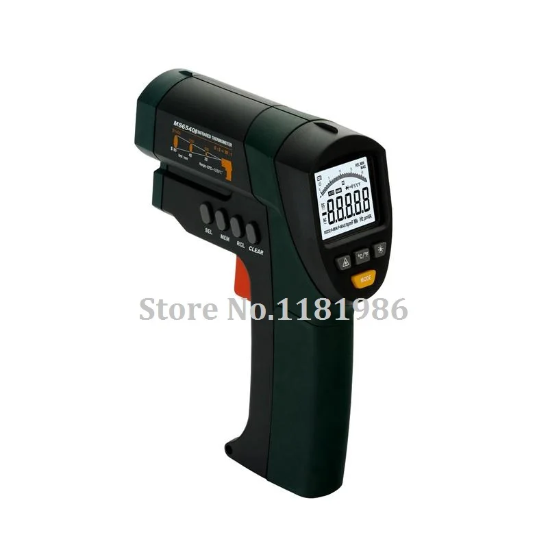 

MASTECH MS6540B Non-contact Infrared Thermometer -32C~1050C / -25F-1922F IR Temperature Meter Tester 30:1 (D: S)