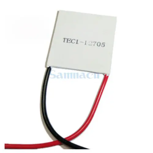 

40x40x3.8mm 5A 15.5V 45W TEC1-12705 Thermoelectric Cooler Peltier Heatsink
