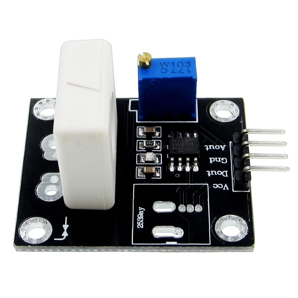 

DC 5V WCS1800 Hall Current Detection Sensor Module 35A Precise With Overcurrent Signal Lamp