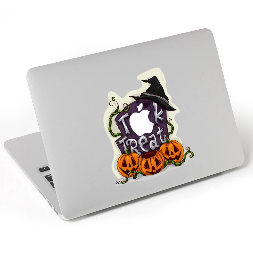 Trick or Treat Halloween Pumpkin Laptop Decoration Sticker Vinyl Decal For Macbook Notebook  (3)