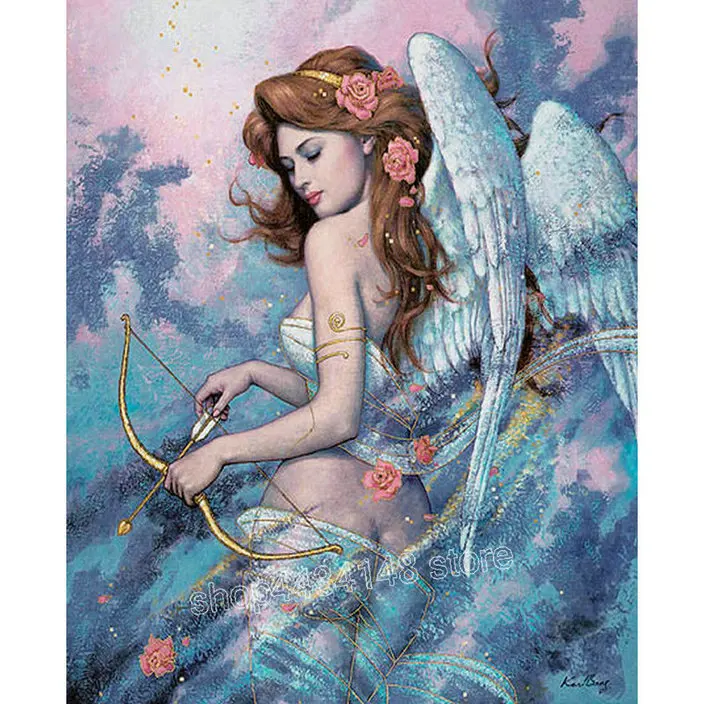 square Square Drill 5d diy Diamond Paint Cross Stitch Angel Girl 3D Inlay Embroidery Sewing &amp Art Crafts Home Decor | Дом и сад