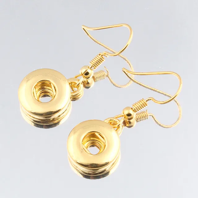Fashion Snap Earring Metal Charm Snap Earring Fit 12mm Button Snap DIY Jewelry ZI009 12mmin
