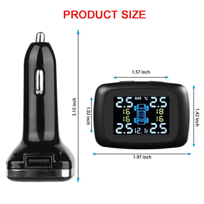 12 В, профессиональная беспроводная система контроля давления в шинах, система контроля давления в шинах, сигнализация давления в шинах, автомобильное зарядное устройство