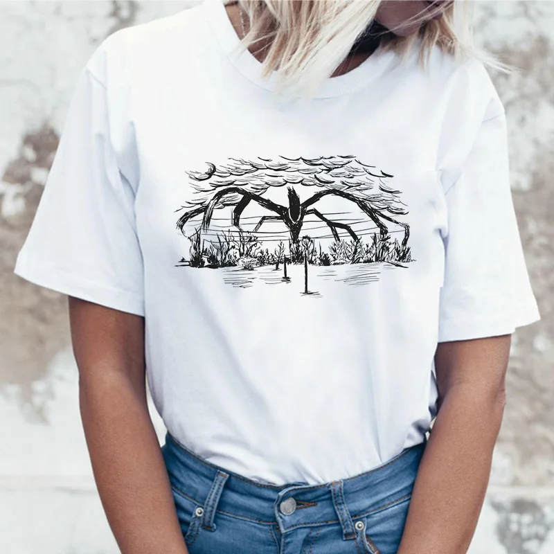 

Stranger Things T Shirt Shirt Top Tshirt Women T-shirt Ulzzang Casual Female Clothing Femme Funny Movie Harajuku Shirts Tee Stra