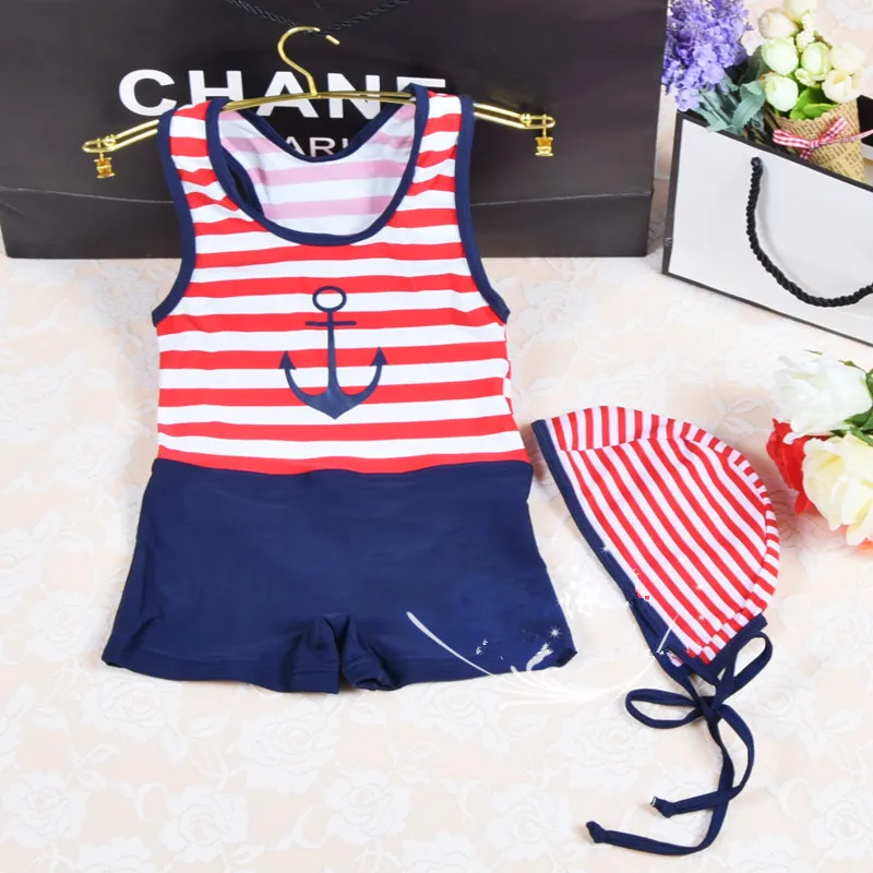 One-piece Kids Swimsuit With Swimming Cap Boys Stripe Swimwear Children Sports Bodysuit Baby Swim Sea Beach Wear Bathing Suit One-piece Kids Swimsuit With Swimming Cap Boys Stripe Swimwear Children Sports Bodysuit Baby Swim Sea Beach Wear Bathing Suit