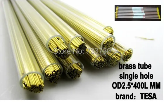 

Brass tube OD2.5*400Lmm single hole for EDM drilling machines MOQ:100PCS