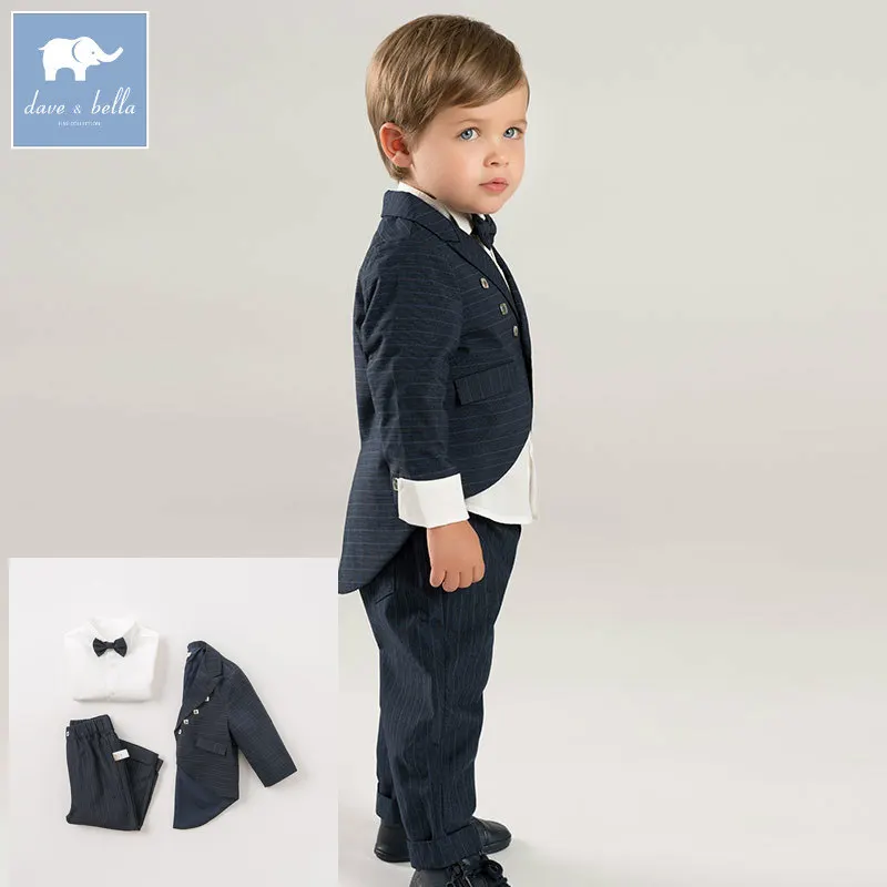

DB8419 dave bella 3 PCS autumn Little gentleman clothing sets baby boys party wedding formal wear children's long sleeve suit