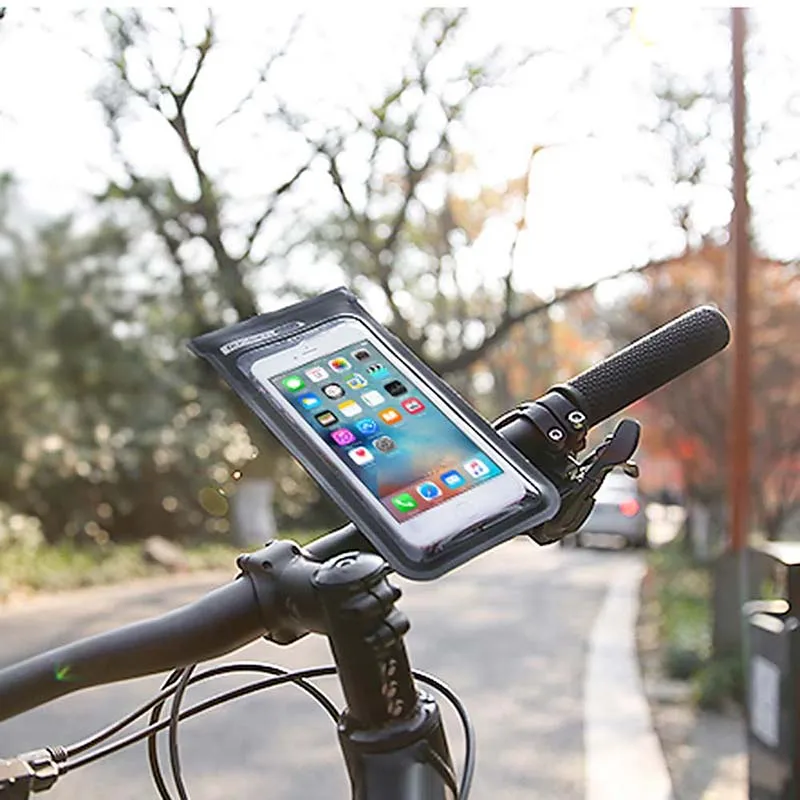 Touch Screen Waterproof Bicycle Phone Bag Case Cycling Bike Frame Handlebar Phone Holder Pouch Cover for 4-6 inch Mobile Phone (4)