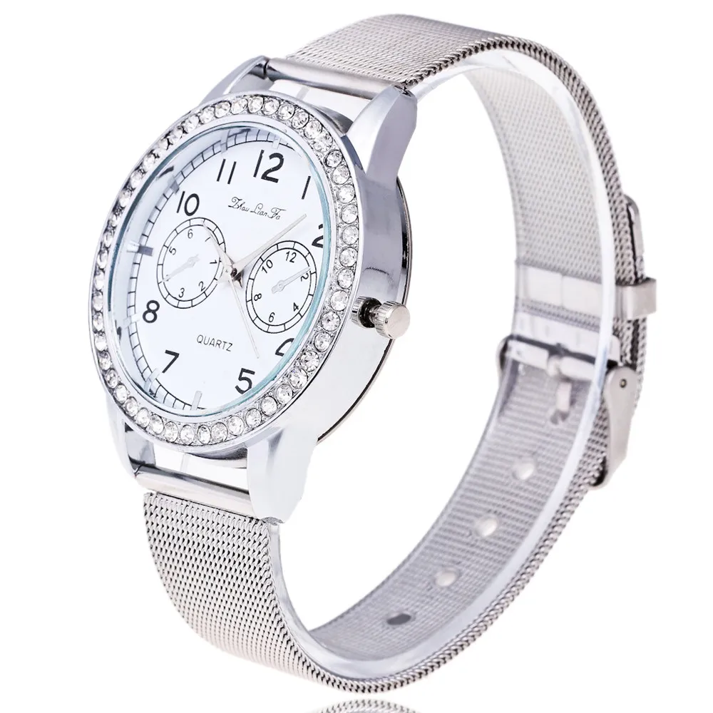 Женские часы Элитный бренд серебряные часы Сталь Для женщин Модный бриллиантовый браслет часы Сталь ремешок часы, наручные часы с механизмом, мужские часы Mujer P30