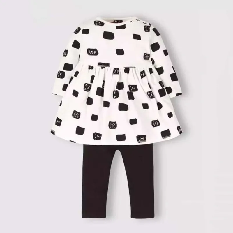 

2PCS Newborn Baby Girls Cute Outfits Set Kid Girls Clothes T-shirt Tops Dress+Leggings Pants Set