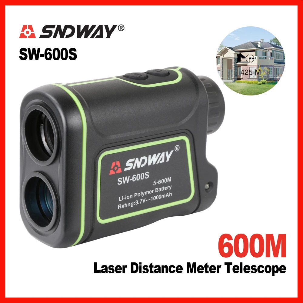

SNDWAY Original Golf Hunting Laser distance meter telescope 600m Rangefinder Range Finder Monocular Digital 8X Trena