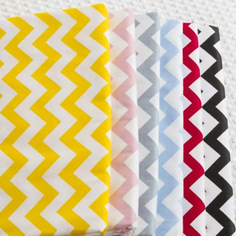 160 см * 50 хлопок шеврон зигзаг 1 ширина желтый розовый серый красный черный синий