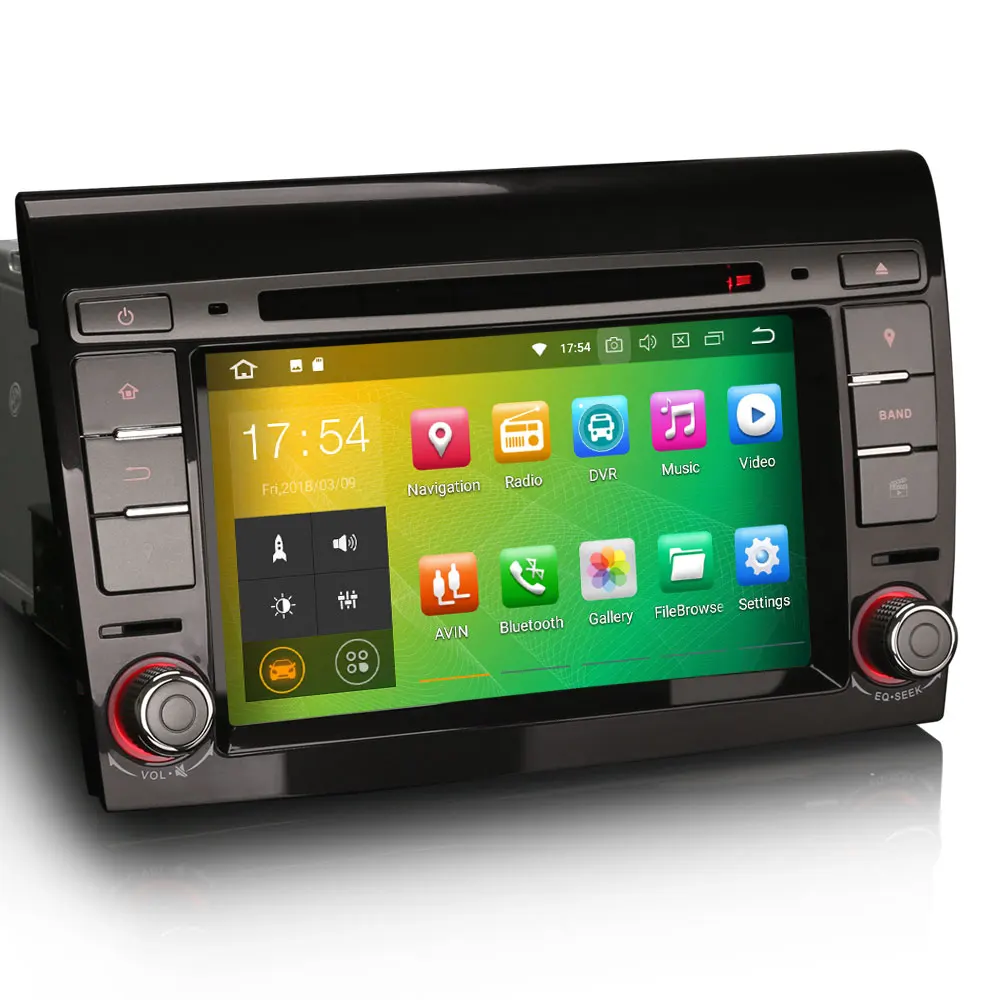 Clearance 7" Quad-Core Android 8.1 Oreo OS Car DVD Multimedia Navigation GPS Radio for Fiat Bravo 2007 2008 2009 2010 2011 2012 2013 2014 4