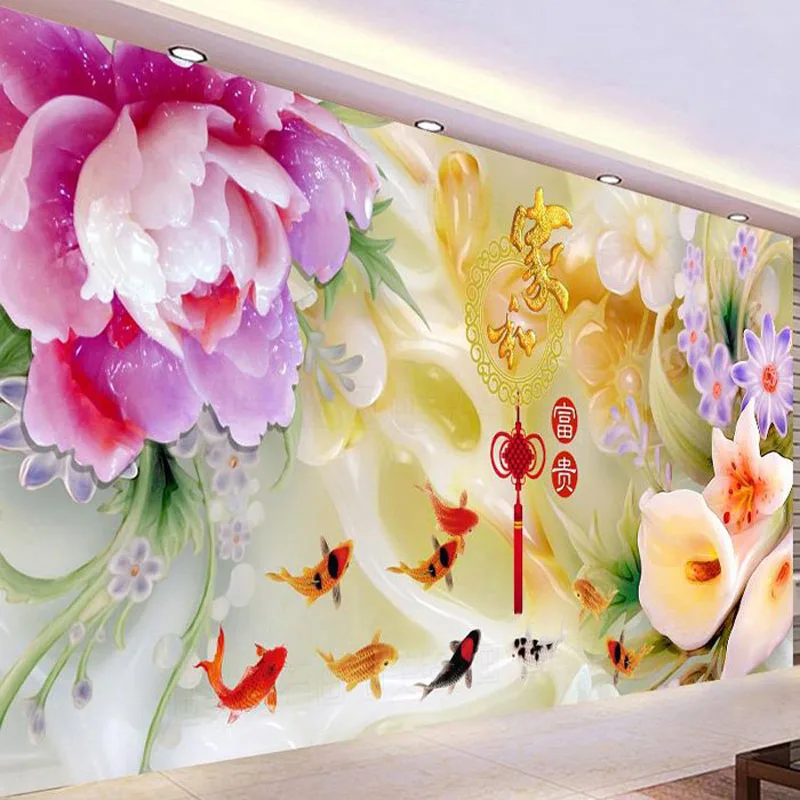 

Full Drill, Diamond Painting, Nine Fishes, Flowers, Diamond Mosaic, Diamond Embroidery, Diamond Cross Stitch Kit Home Decoration