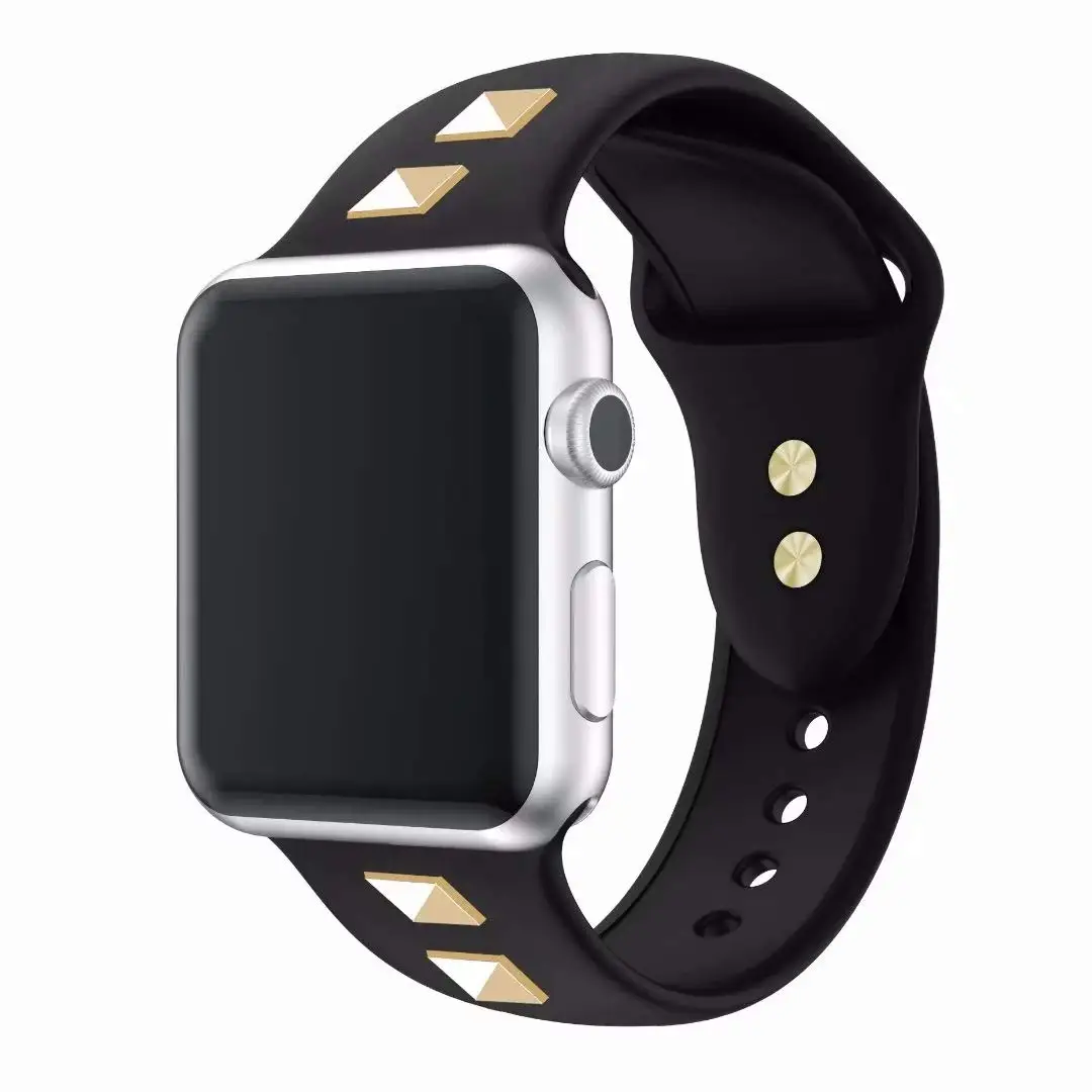 JANSIN ремешок для спортивных часов для Apple Watch 38 мм 42 мм 44 мм 40 мм мягкий силиконовый сменный Браслет для ремешки для часов iwatch серии 4/3/2/1 - Цвет ремешка: black
