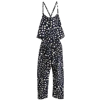 

Kid's Girl Clothes romper Jumpsuits sleeveless heart backless rompers for girl kids Suspender Overalls