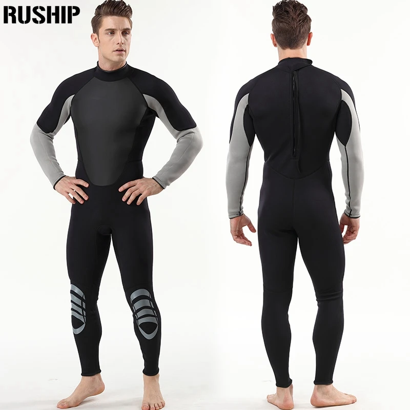Men 3mm Neoprene long sleeve Elastic diving suits warm keeping