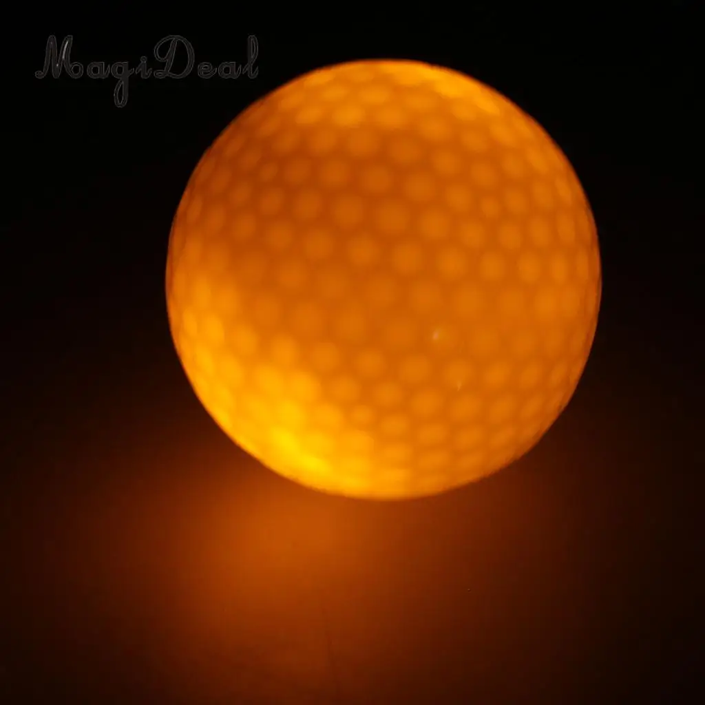 MagiDeal 6 Pieces Glow In Dark LED Light Up Golf Ball Official Size Tournament Ball ( 6 Colors)