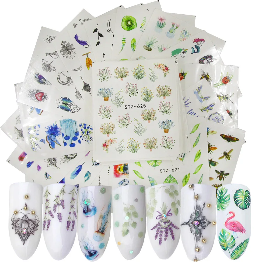 leaf nail sticker