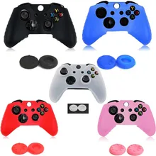 Мягкий, силиконовый, гибкий гелевый резиновый чехол-накладка 1 шт. для microsoft Xbox one Grip чехол s+ 2 шт. джойстик Джойстик Силиконовый колпачок