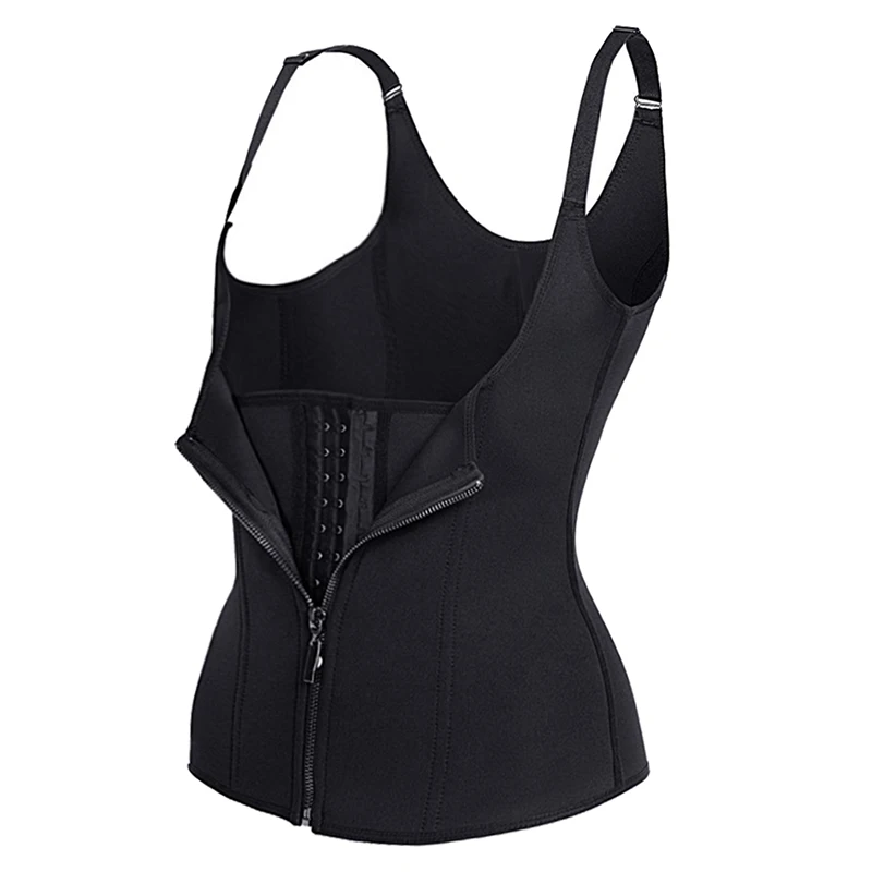 SJASTME Women Corset Waist Trainer Cincher Control Body Shaper Underbust Slimming Black Adjustable Shoulder Straps Sweat Shapers