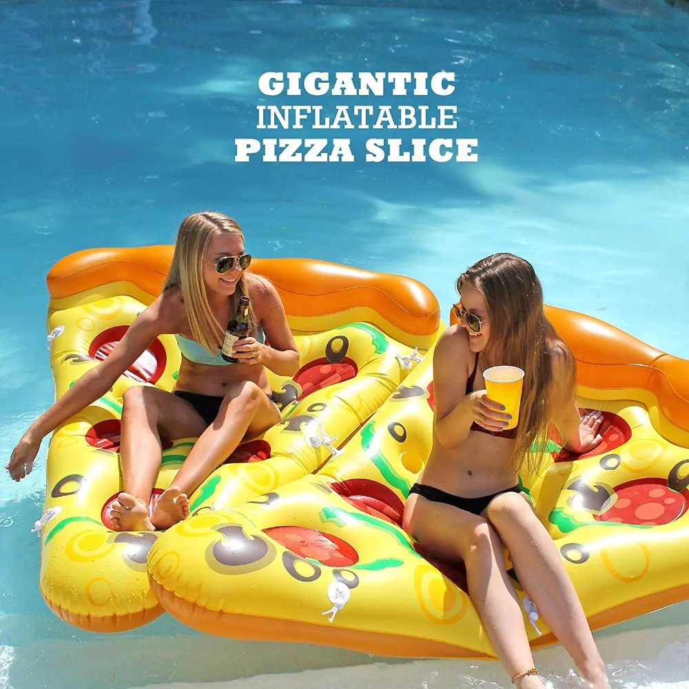 Swimming Pool Float Inflatable Pizza Giant Summer Water Toys Pool Inflatable Toys Outdoor Fun Toy Beach Resting Lounger Air (13)