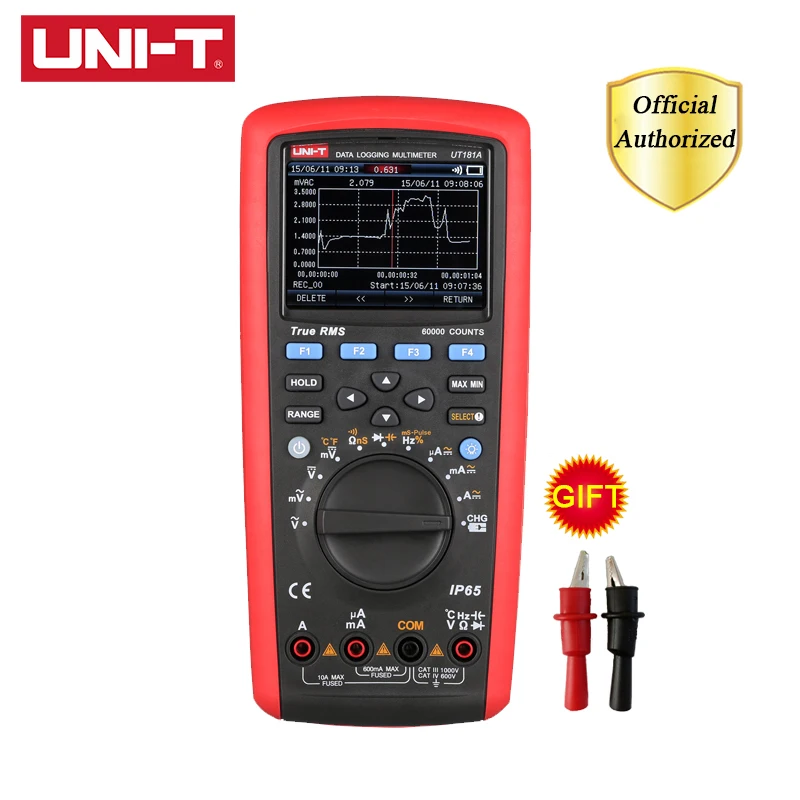 

UNI-T UT181A True RMS Data Logging Multimeters Digital Tester Phone/PC Software Trend Capture Function IP65 Waterproof