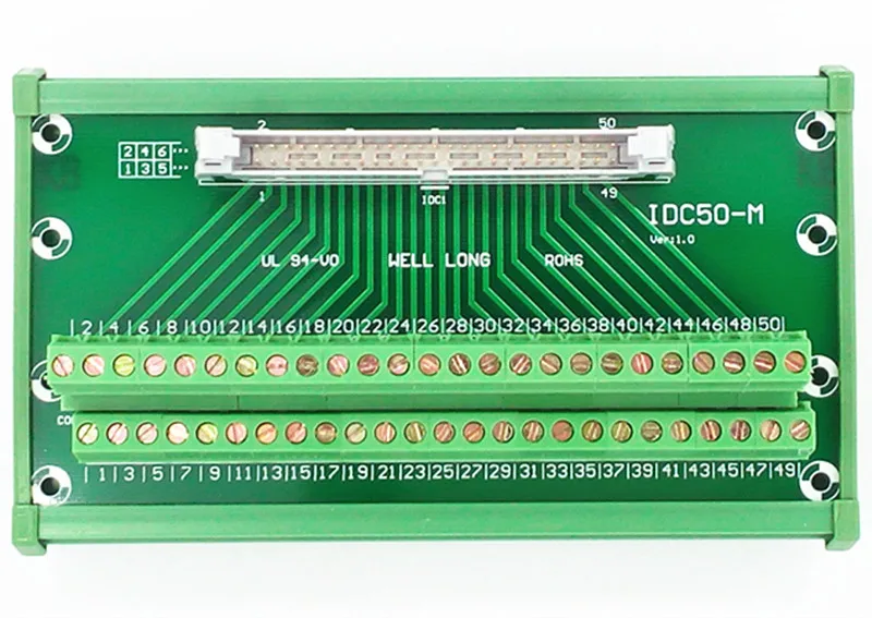 idc 50 montado em trilho din modulo de interface 03