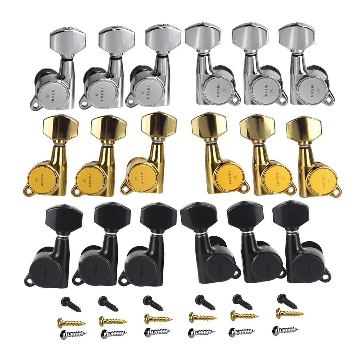 

Original GOTOH SG381-07 Electric Guitar Machine Heads Tuners Tuning Pegs Keys 3L3R Guitar Accessories Made in Japan