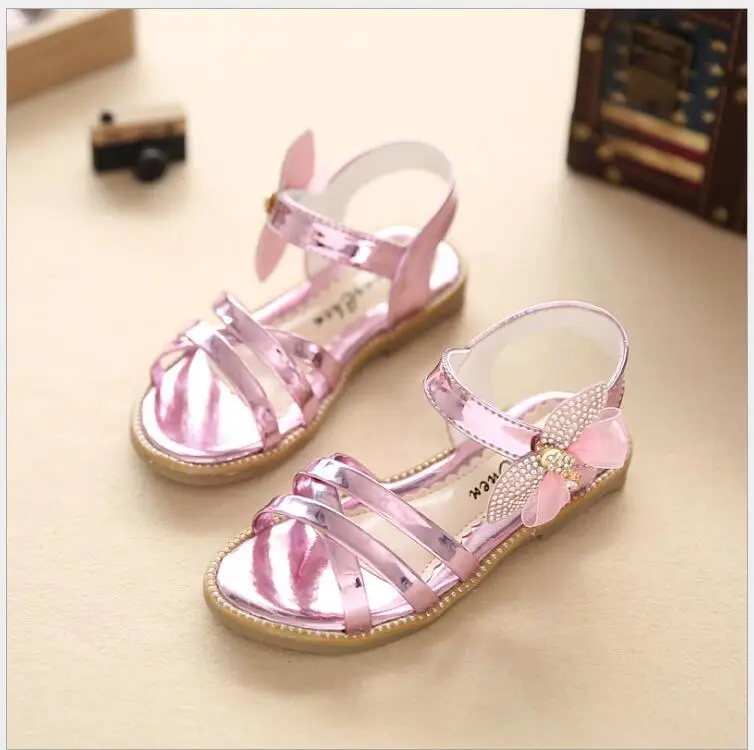 

Girls Sandal Glitter Letters 2018 new Brand Baby Girls Shoes Princess PU Fashion Kids Sandals Summer Children Sandals Shoes